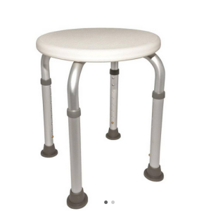 Round Shower Stool 8-fold height-adjustable