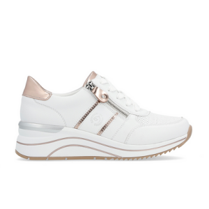 Remonte Hvit Sneakers m/bronsedetaljer