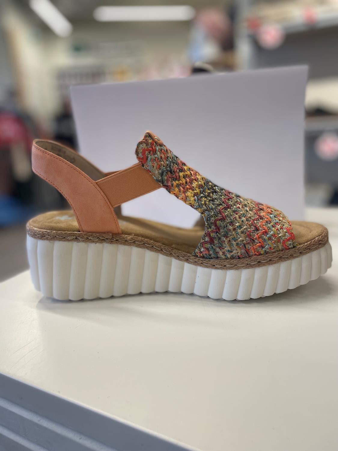 Rieker fargerik Sandal