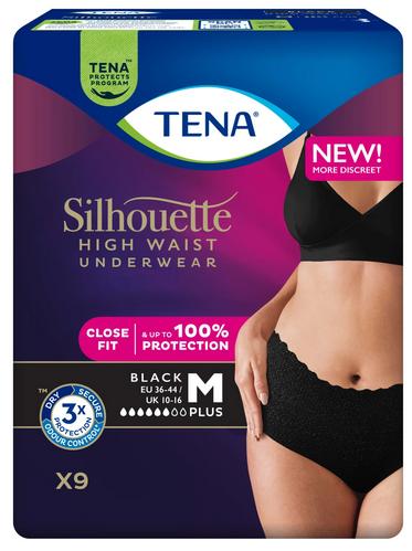 TENA Silhouette Pants Plus Høyt liv Sort M
