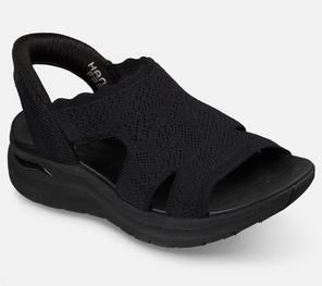 Skechers sorte Slip-Ins sandaler