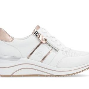 Remonte Hvit Sneakers m/bronsedetaljer