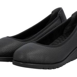 Rieker Ballerina Sko Sort Skinn