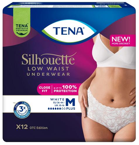 TENA Silhouette Pants Plus Lavt liv Hvit M