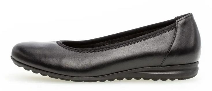 Gabor Ballerina Svart Skinn Comfort
