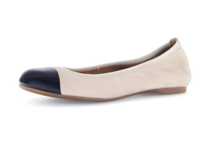 Gabor Ballerina beige med svart tupp