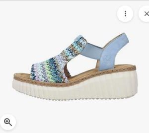 Rieker Sandal Multi Colour Blå