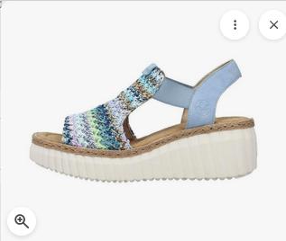 Rieker Sandal Multi Colour Blå