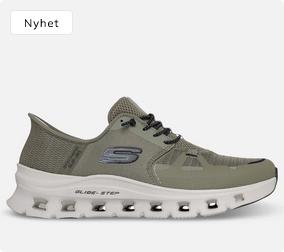 Skechers Herresko sneakers Olive med Slip ins