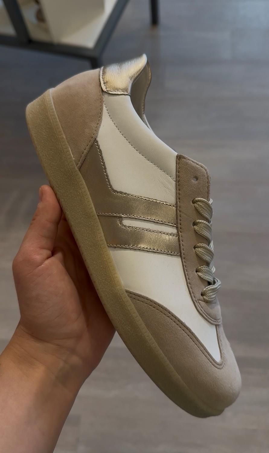Gabor Sneakers Hvit/Gull